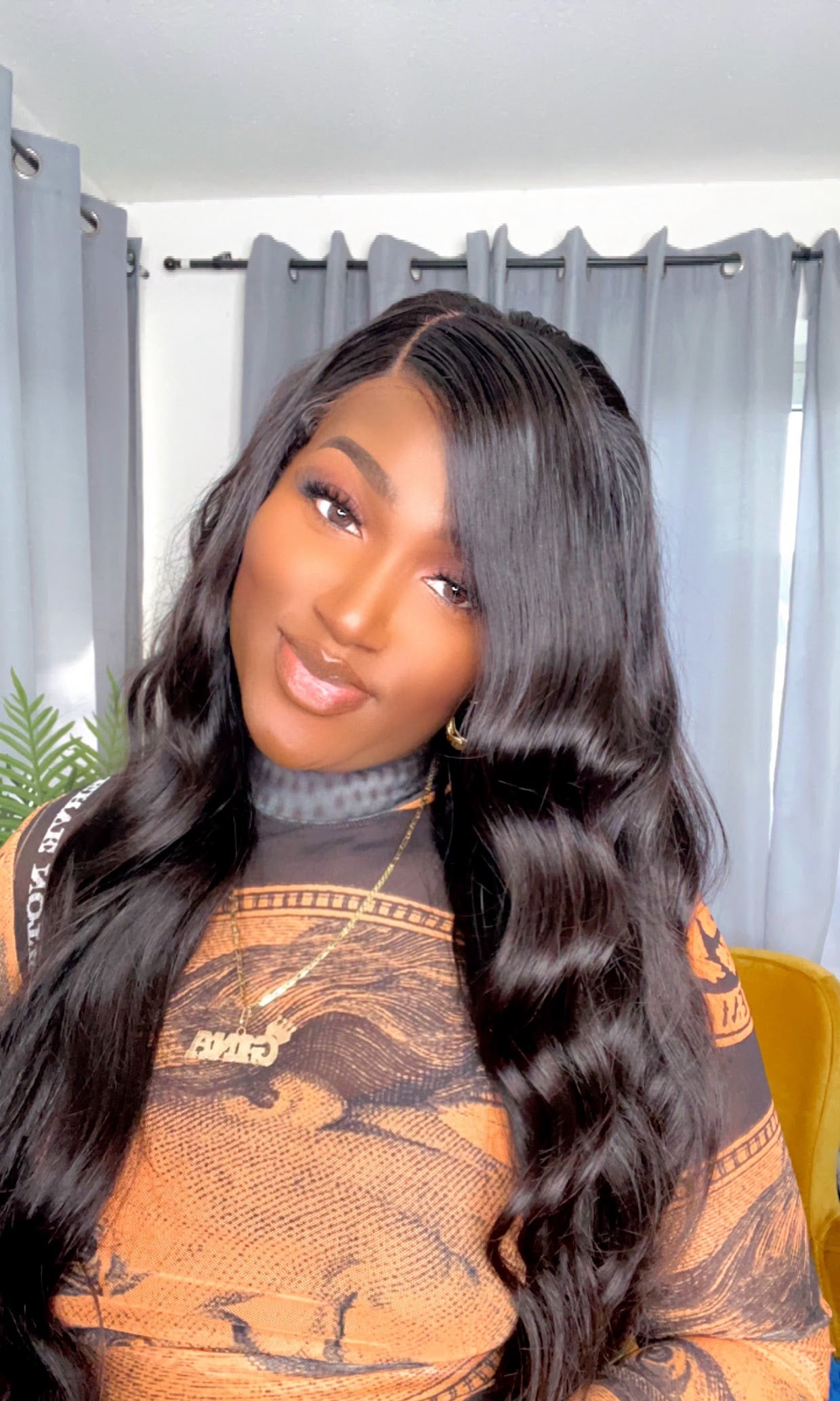 Straight and wavy wigs