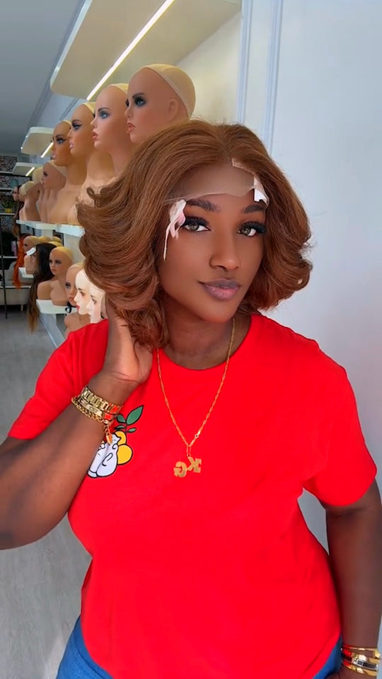 Brown Donor Bouncy Wig