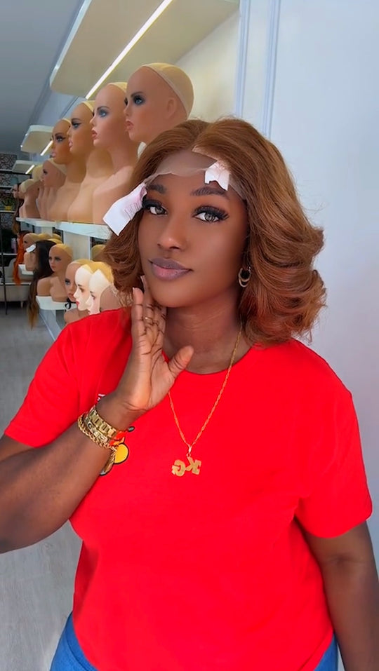 Brown Donor Bouncy Wig