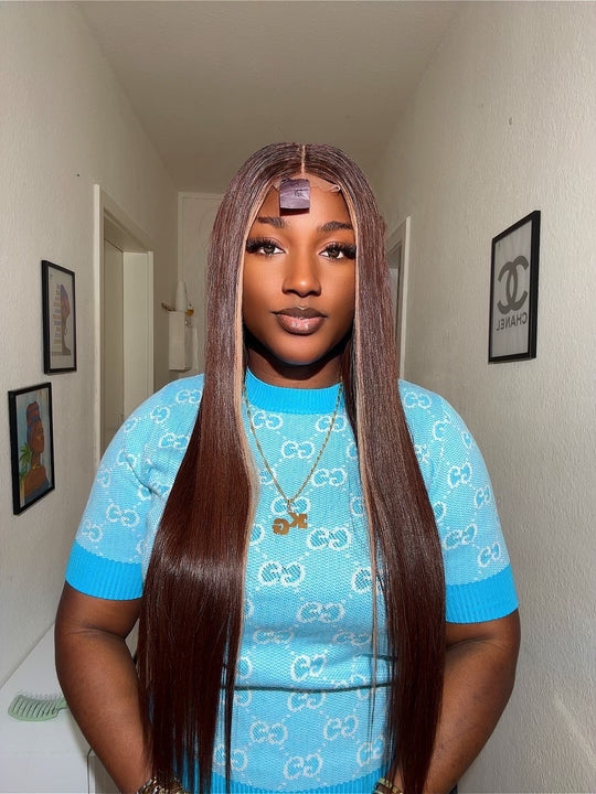 Chocolate Brown Bone Straight