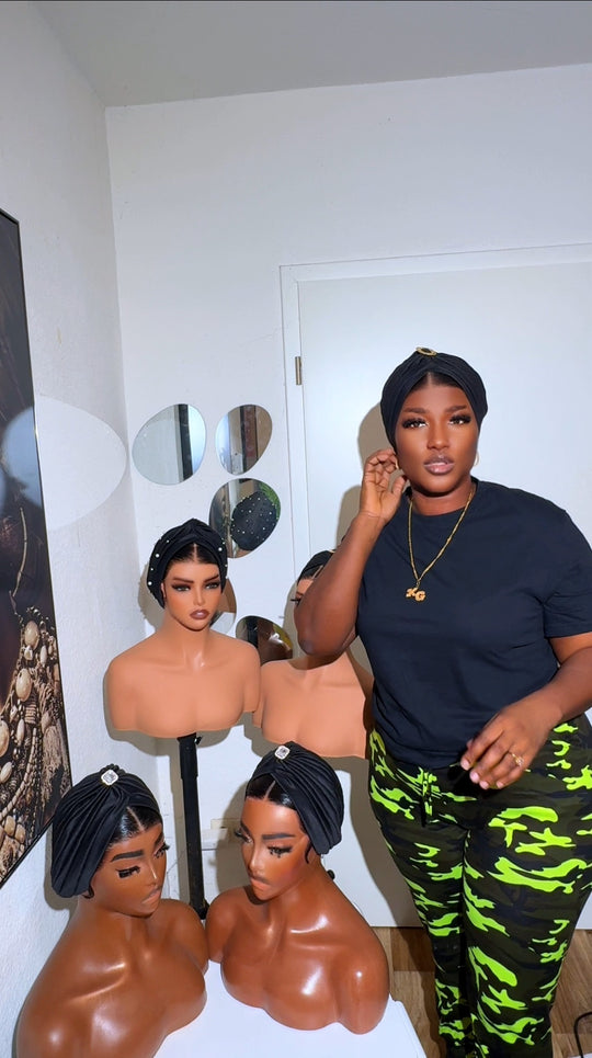 Frontal turban wig package