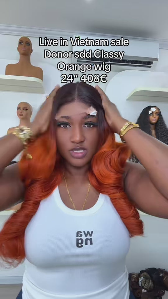 Classy Orange Wig ( live in Vietnam sale )