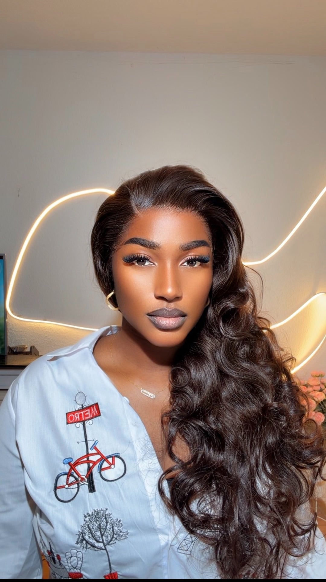 Custom Hair Line Frontal Wavy Wig