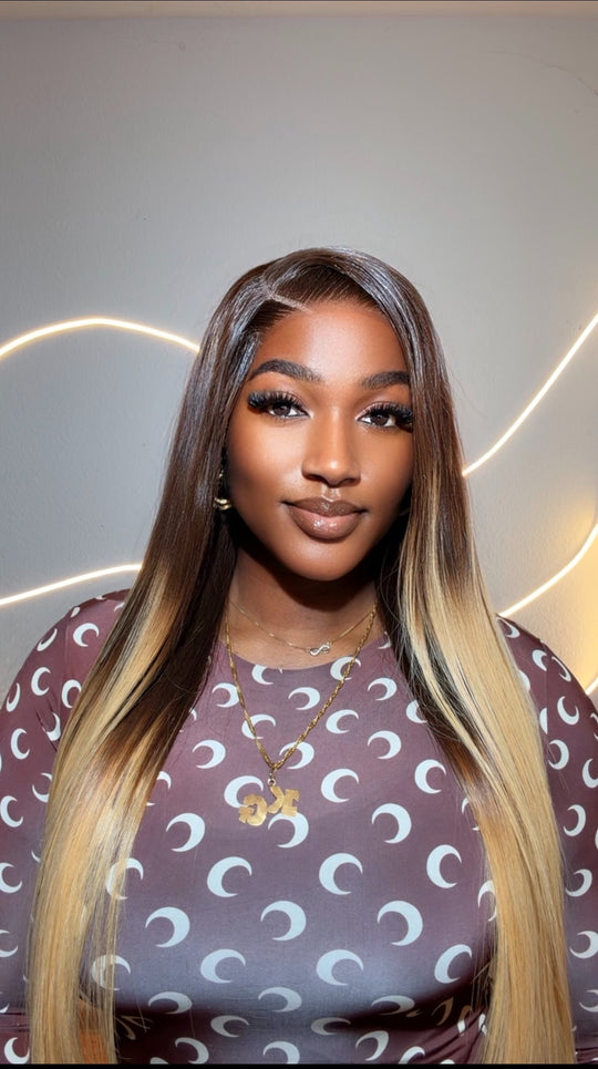 2tone Brown/Blonde Bone Straight