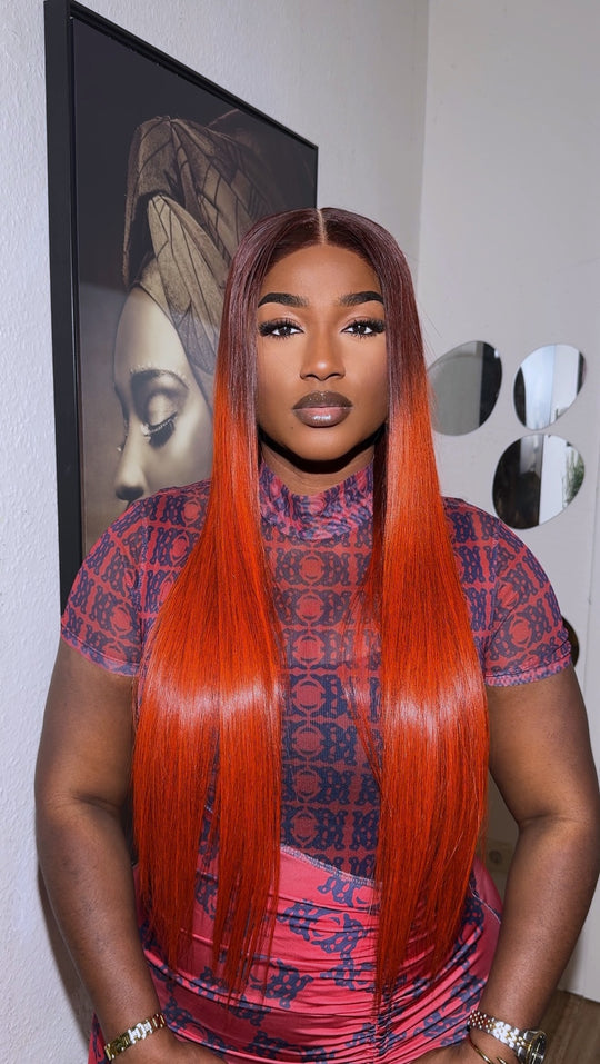 Burnt Orange Bone Straight