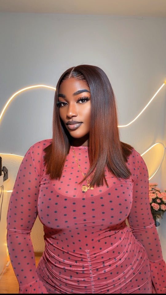 Ombre vietnamese blunt cut wig