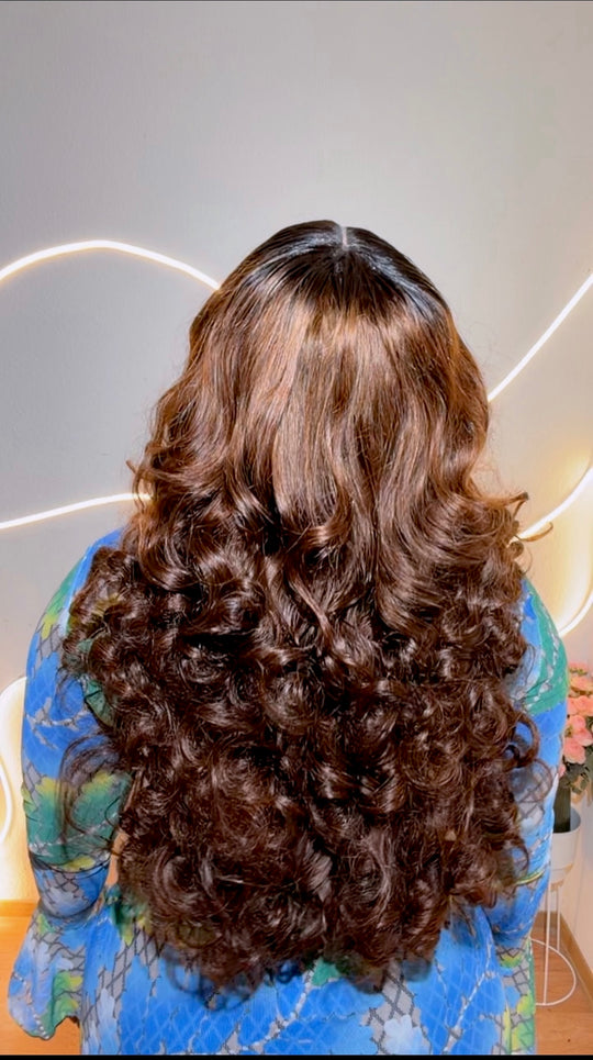 Brown Layered Statement Bouncy Wig