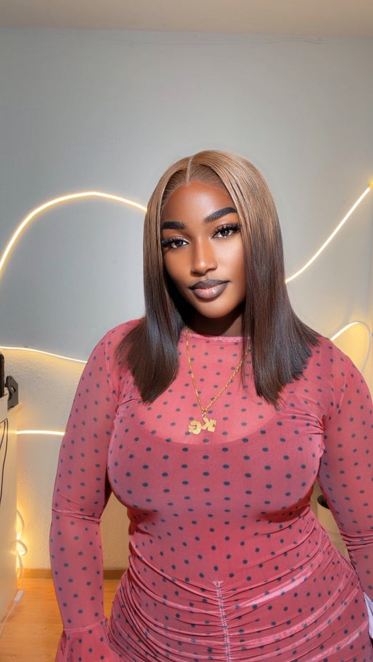 Vietnamese blunt cut straight wig