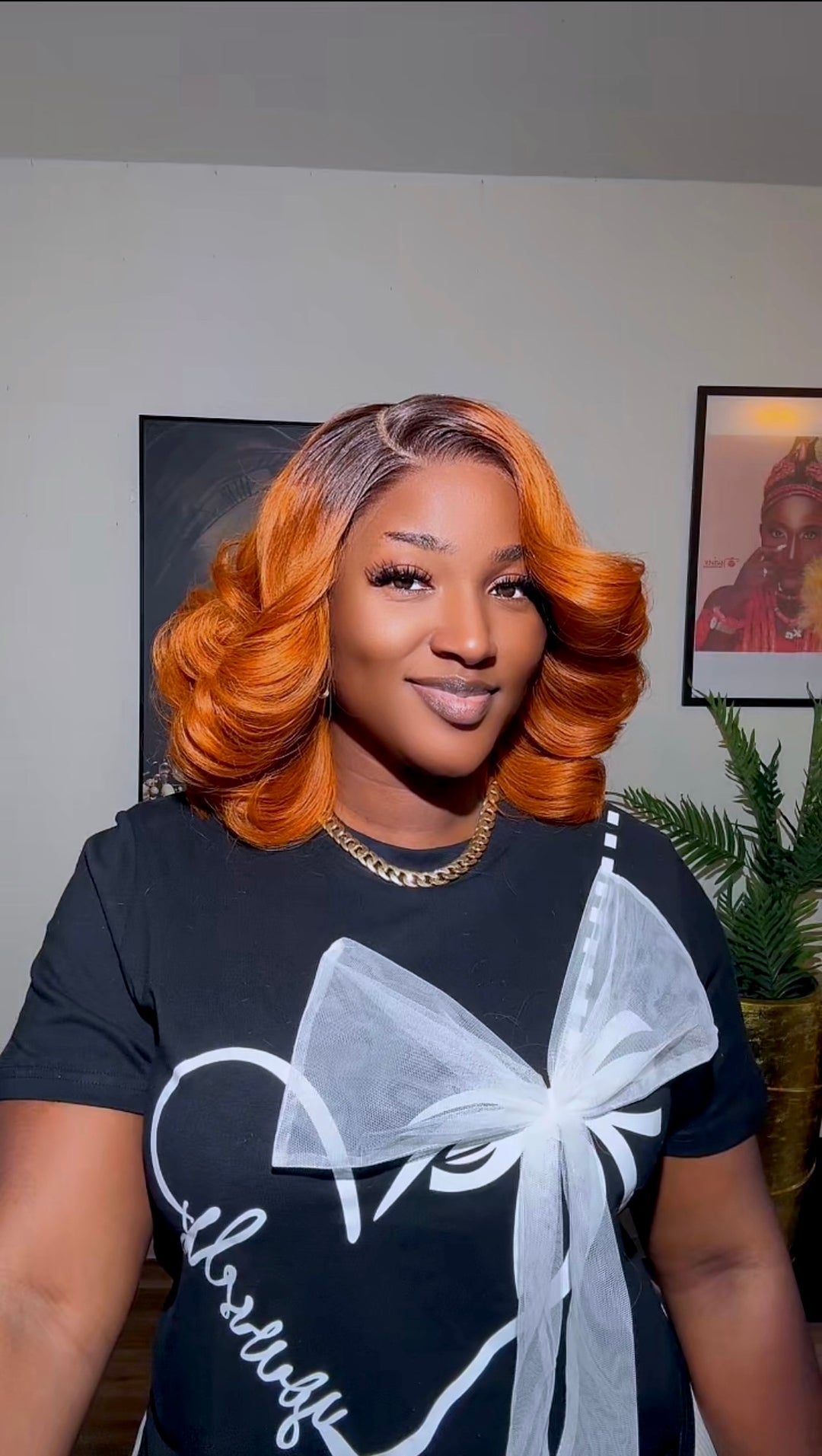 Vietnam Sdd 1b/burnt orange Bouncy Wig