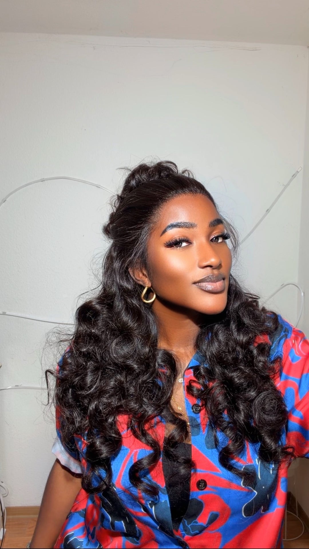 1b Custom Hair Line Frontal Wavy Wig