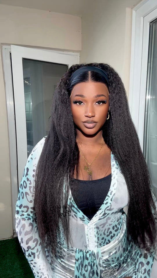 2 Piece Kinky Straight Wig