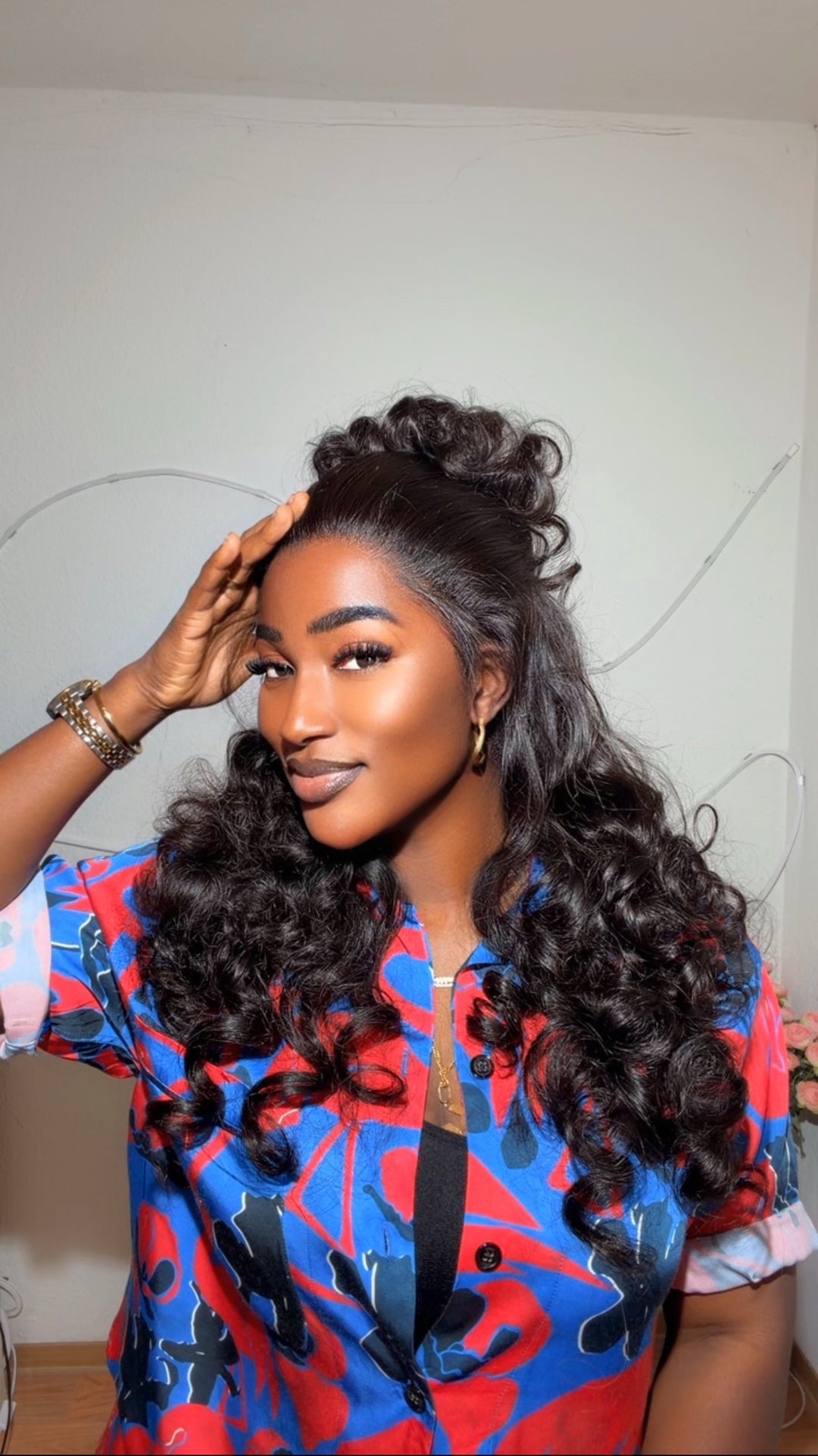 1b Custom Hair Line Frontal Wavy Wig