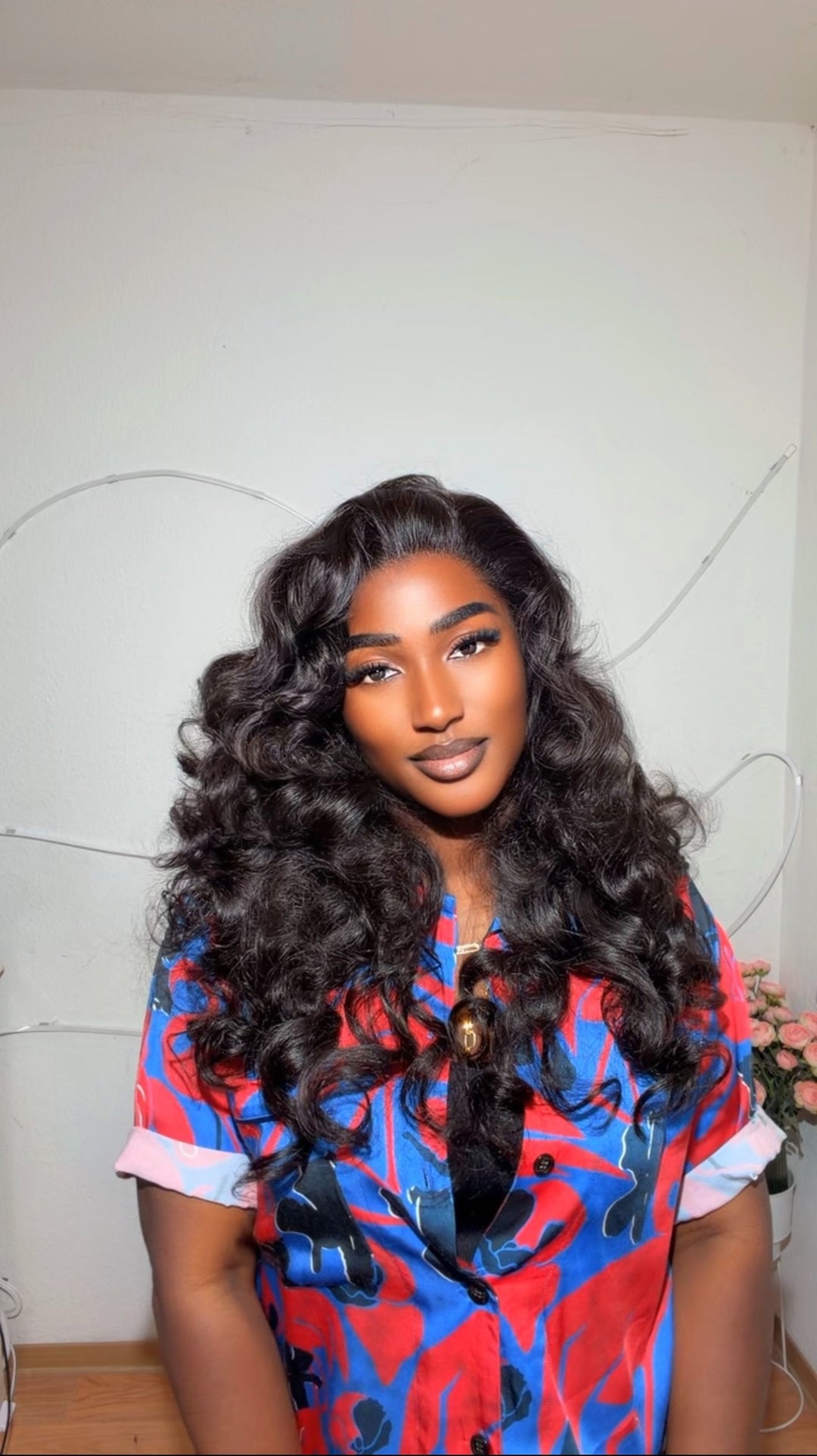 1b Custom Hair Line Frontal Wavy Wig