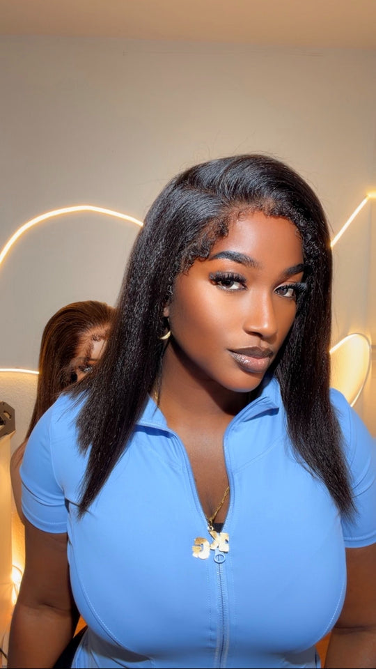 Summer Kinky sraight with 4c hair line