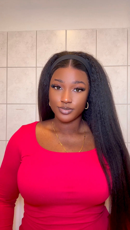 2 Piece Kinky Straight Wig