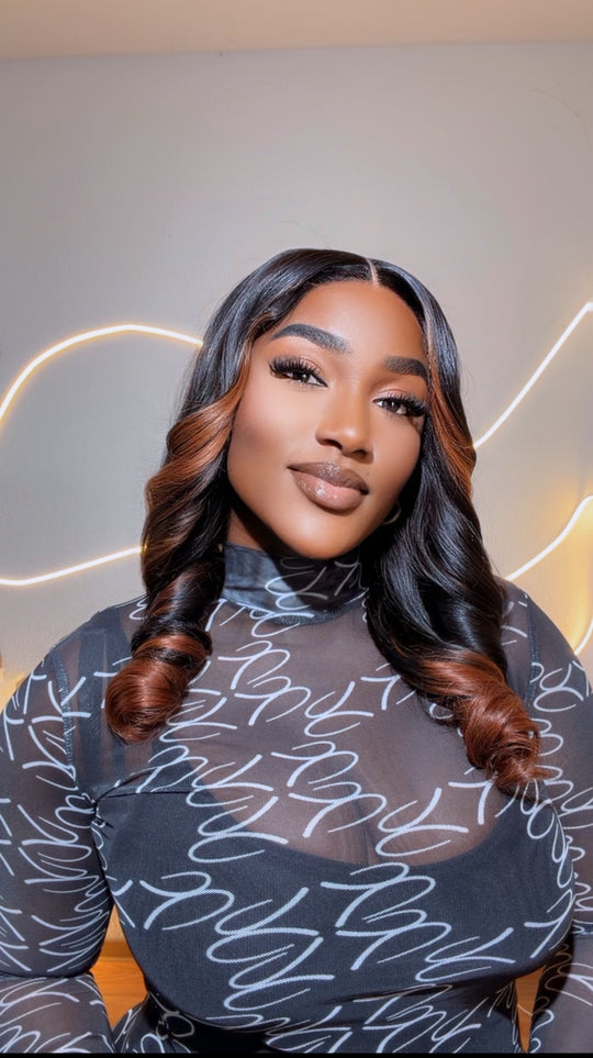 2 Tone Tip Flip Bouncy Wig