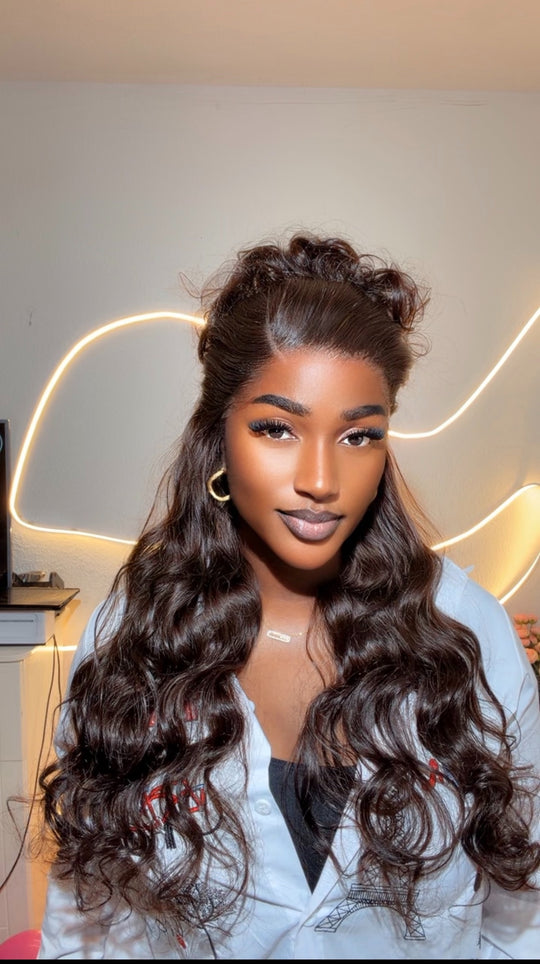 Custom Hair Line Frontal Wavy Wig