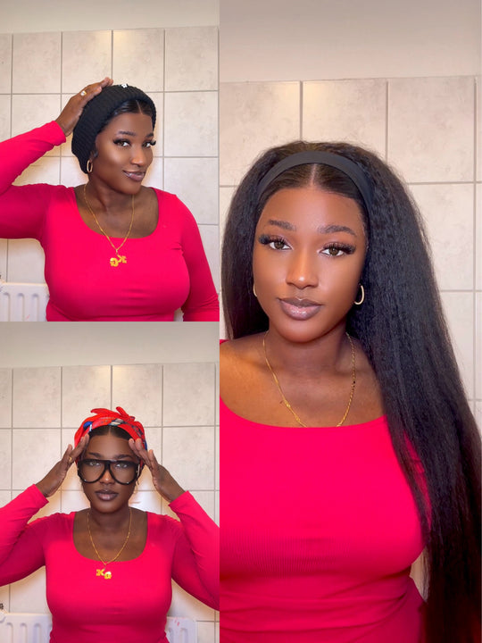 2 Piece Kinky Straight Wig