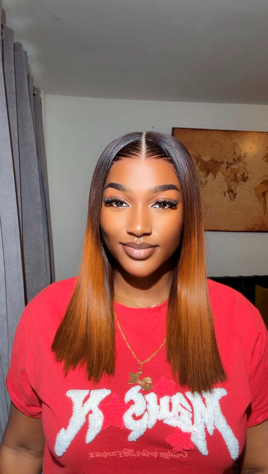 Vietnamese blunt cut straight wig