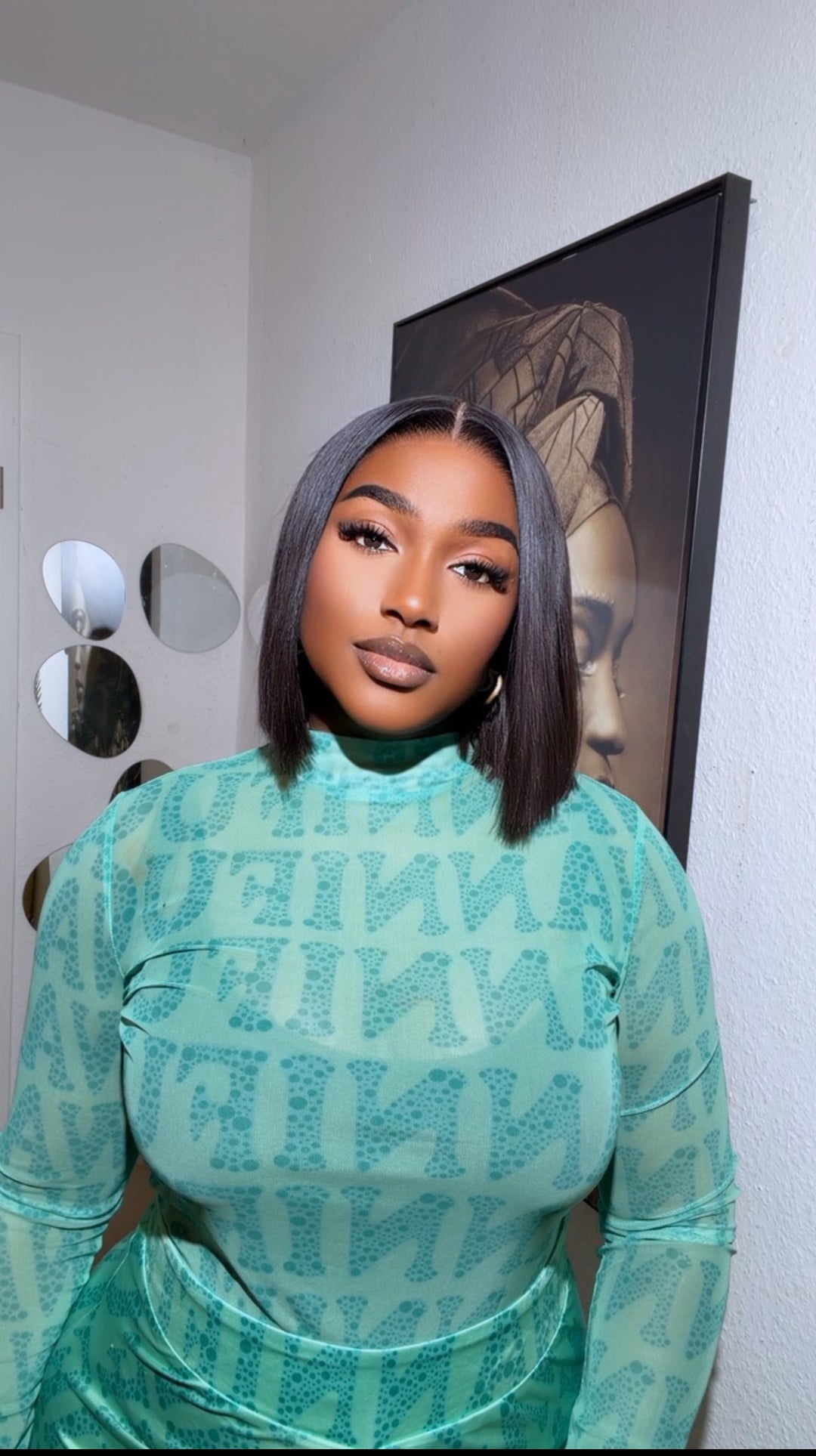 Blunt Cut Bob Bone Straight Wig