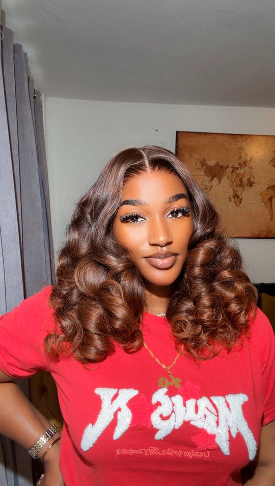 Hollywood fluffy bouncy wig