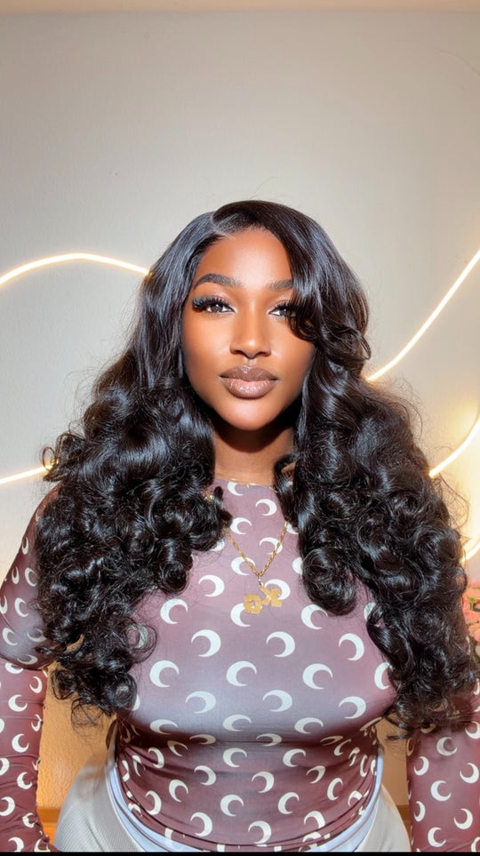Layered statement Bouncy wig