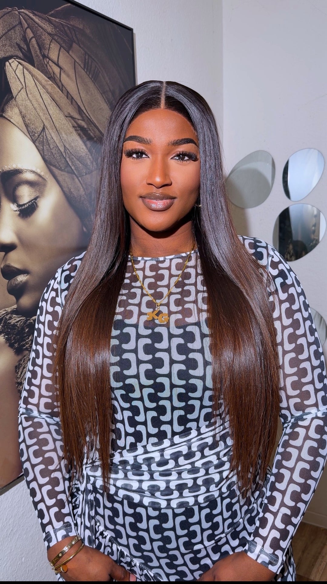 Brown Tip Vietnamese Bone Straight Wig