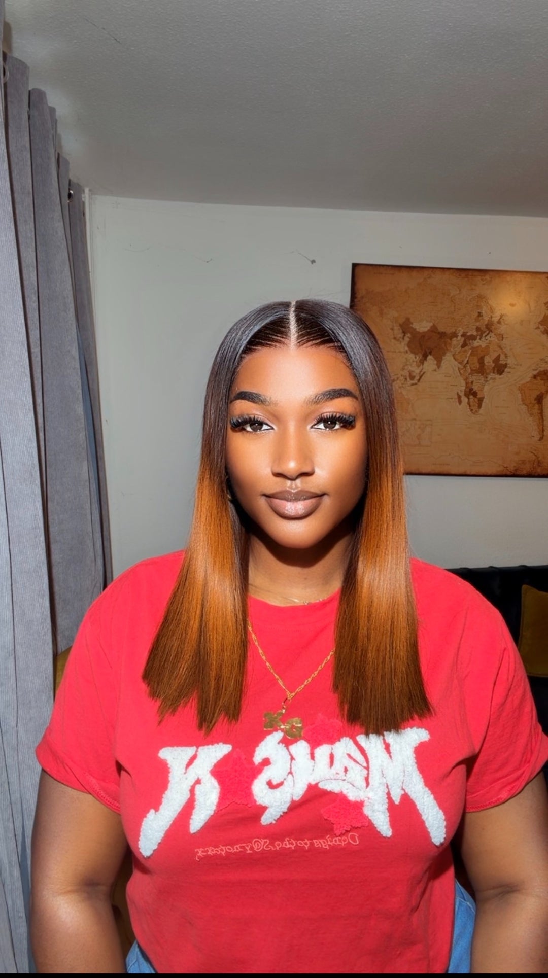 Vietnamese blunt cut straight wig