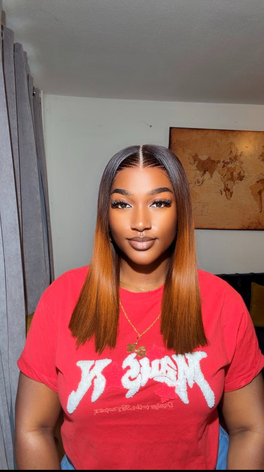 Vietnamese blunt cut straight wig
