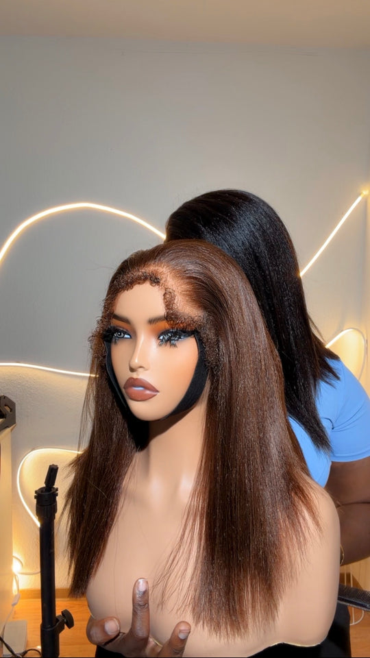 Summer Kinky sraight with 4c hair line