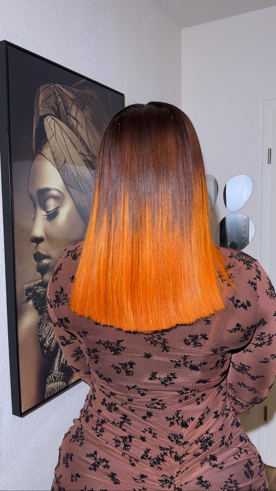 1b/Orange Luxury Bone Straight Closure Wig (Copy)