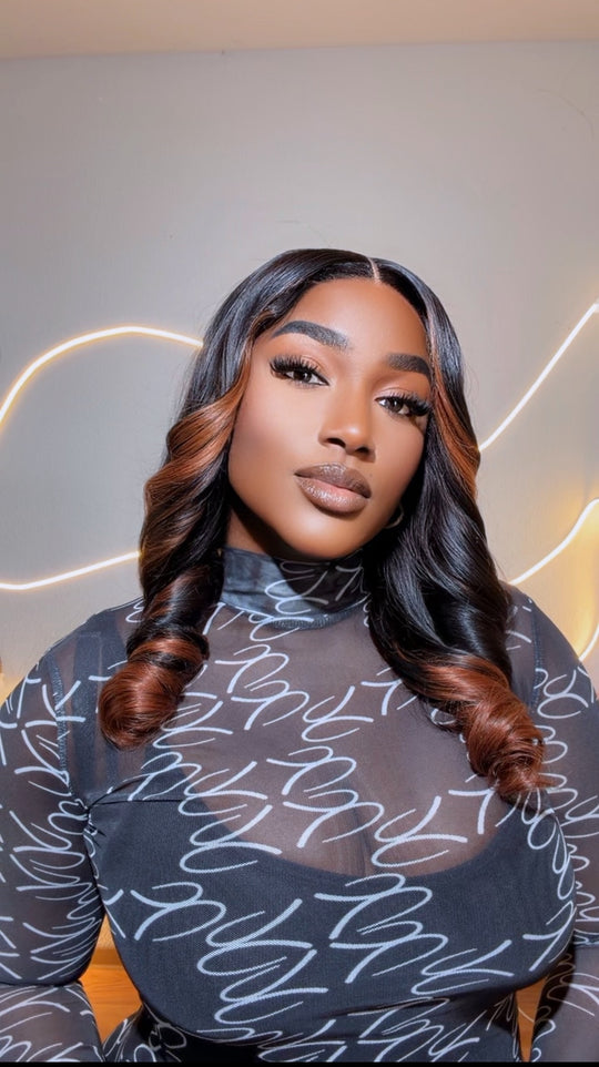 2 Tone Tip Flip Bouncy Wig