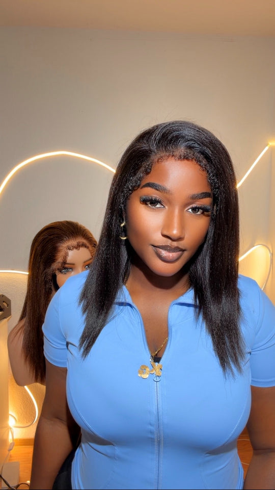 Summer Kinky sraight with 4c hair line