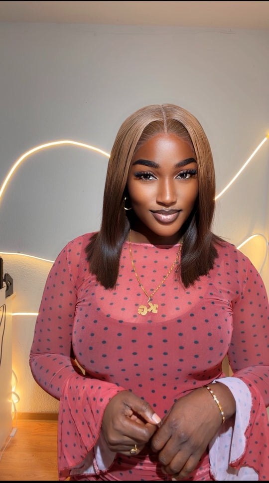 Vietnamese blunt cut straight wig