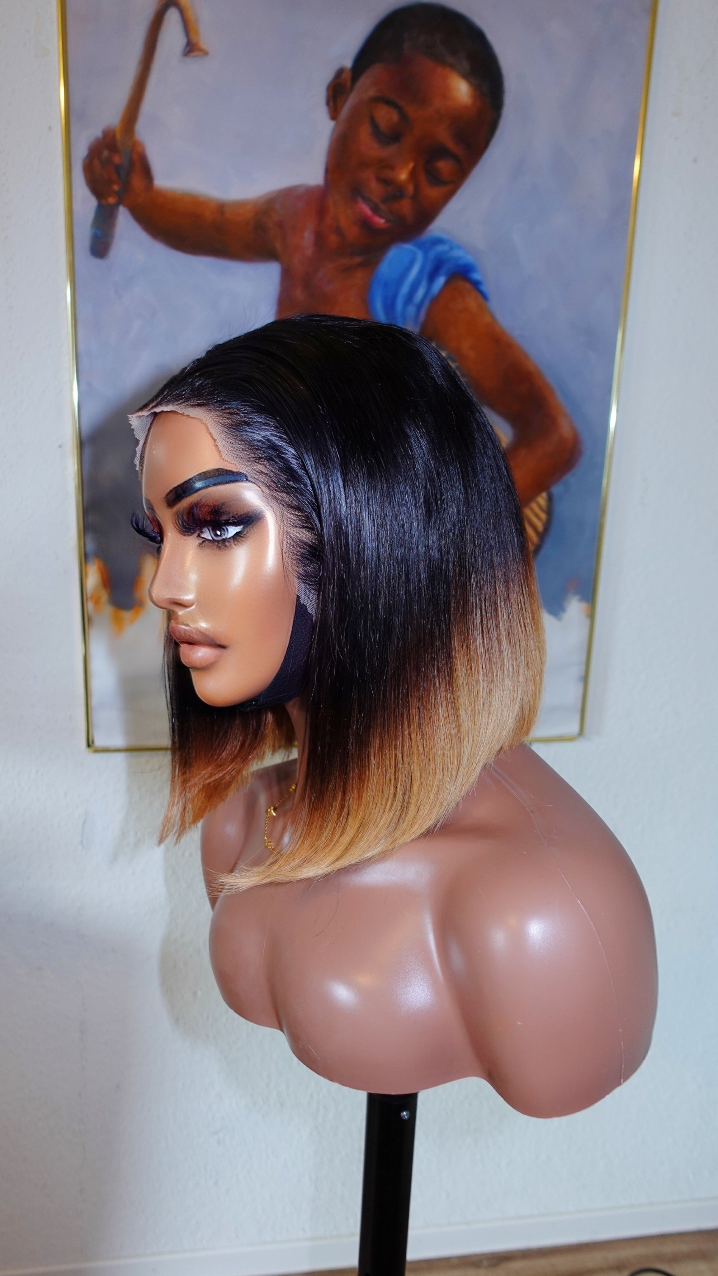 black and gold wig