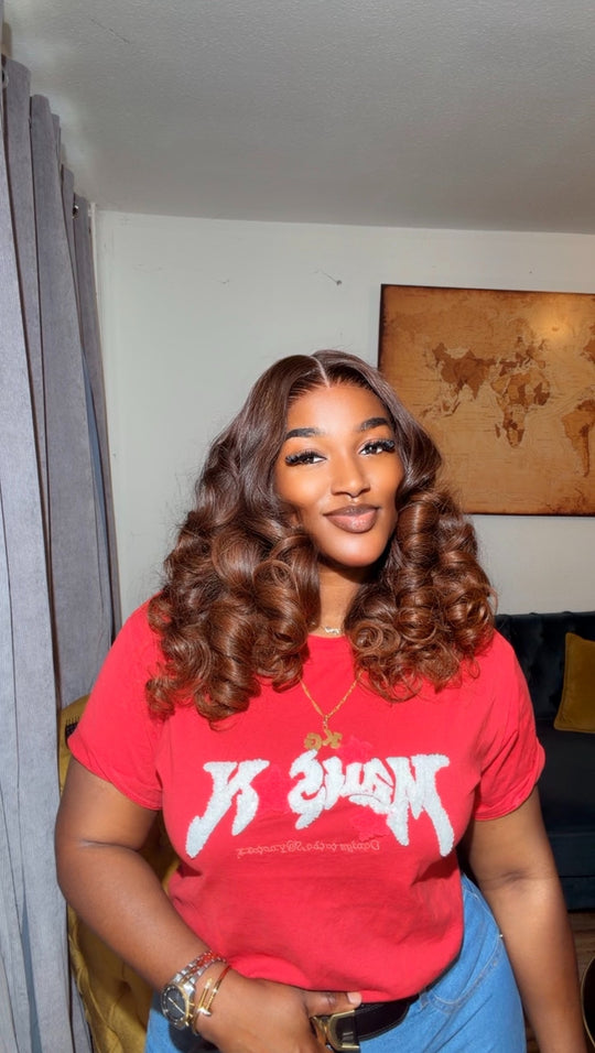 Hollywood fluffy bouncy wig